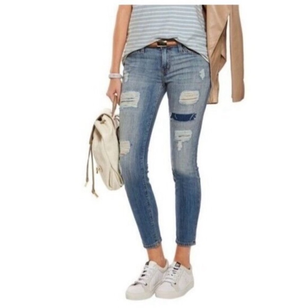 Current/Elliott The Stiletto Vintage NY Repair Cropped Jeans Size 28 NWT